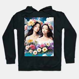 Celestial Blooms: Flowers in the Sky Hoodie